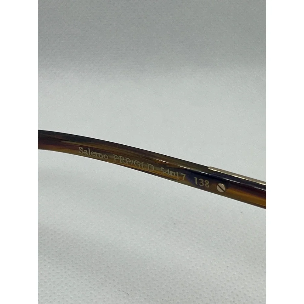 Jonathan Cate Salem Designer Eyeglasses Frames Gold Brown Tortoise‎ Semi Rimless